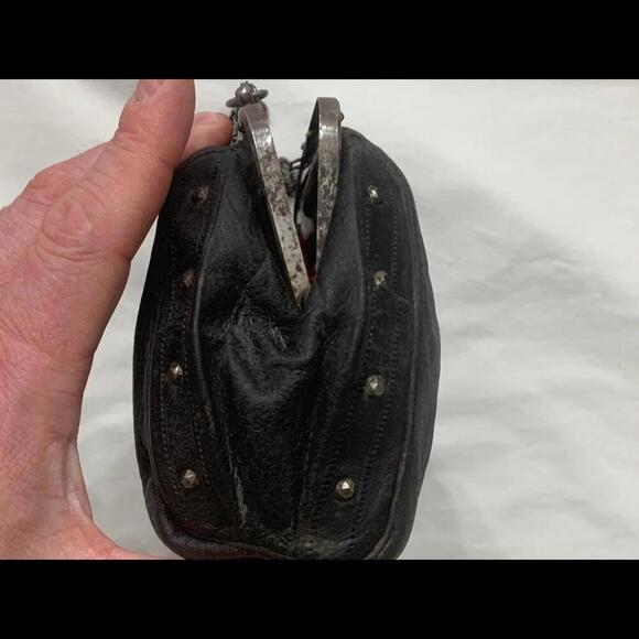 Antique civil war era Brevete Leather locking Black handmade Messenger B… - Picture 7 of 14